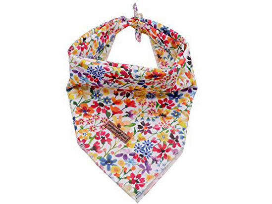 Picture of Unique style paws Dog Bandanas 1PC Washable Cotton Triangle Dog Scarfs for Small Medium Large Dogs and Cats