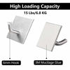 Picture of FOMANSH Heavy Duty Adhesive Hooks, Stick on Wall Adhesive Hangers, Strong Stainless Steel Holder, Self Adhesive Hooks for Kitchen Bathroom Home Door Towel Coat Key Robe 4 Packs Silver