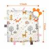 Picture of AmazingM Cute Baby Security Blanket with Tags,Teether,Soft,Soothing, Comfortable,Dotted Backing Taggy Blanket for Boys and Girls. (Fox)