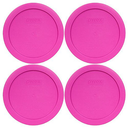 Picture of Pyrex 7201-PC Pink Food Storage Replacement Lid Covers - 4 Pack