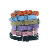 Picture of 2 PCS Soft Leather Cat Kitten Collar-Orange, Purple, Black, Khaki, Pink, Blue