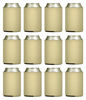 Picture of TahoeBay Blank Beer Can Coolers, Plain Bulk Collapsible Foam Soda Cover Coolies, Personalized Sublimation Sleeves for Weddings, Bachelorette Parties, HTV Projects (Khaki)