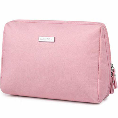 Picture of Large Makeup Bag Zipper Pouch Travel Cosmetic Organizer for Women and Girls (Large, Pink)