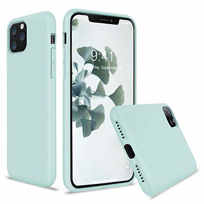 Picture of Vooii iPhone 11 Pro Max Case, Soft Liquid Silicone Slim Rubber Full Body Protective iPhone 11 Pro Max Case Cover (with Soft Microfiber Lining) Design for iPhone 11 Pro Max - Mint