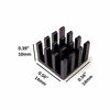 Picture of Easycargo 10pcs 14mm Heatsink Kit + pre Applied 3M 8810 Thermal Conductive Adhesive Tape, Cooler Heat Sink Set for Cooling GPU IC Chips VRAM VGA RAM (10pcs 14x14x10mm Black)