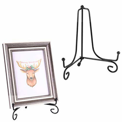 Picture of Teamkio 2 Pack Improved Anti-Slip 8 Inch Plate Holder Display Stand, Picture Frame Holder Stand, Easel Display Stand, Book Display Stand