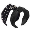 Picture of 2PCS Headbands for Women, Etercycle Bow Knotted Wide Headband, Yoga Hair Band Fashion Elastic Hair Accessories for Women and Girls - Comfort No Hurting(Black, Black pearl)