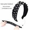 Picture of 2PCS Headbands for Women, Etercycle Bow Knotted Wide Headband, Yoga Hair Band Fashion Elastic Hair Accessories for Women and Girls - Comfort No Hurting(Black, Black pearl)