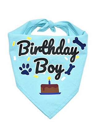 Picture of Bubblepup Dog Birthday Bandana, Dog Birthday Bandana boy Girl, Happy Birthday Dog Bandana for Girls and Boys