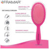 Picture of Framar Detangling Brush for Curly Hair - Hair Brushes for Women Detangler, Hair Brush for Women, Hair Detangler Brush for Curly Hair, Elegant Hair Brush Detangler Kids Hair Brush (Pink)