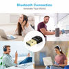 Picture of Bluetooth Adapter for PC, Maxuni USB Mini Bluetooth 5.0 Dongle for Computer Desktop Wireless Transfer for Laptop Bluetooth Headphones Headset Speakers Keyboard Mouse Printer Windows 10/8.1/8/7