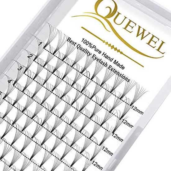 Picture of Volume Lash Extensions 7D 0.07mm C Curl 12mm Short Stem Premade Fans Soft|Optinal 3D|4D|5D|6D|7D|8D 0.07/0.10mm C/D 8-20mm Mix-9-16mm 12-15mm 8-15mm|(7D 0.07C 12mm)