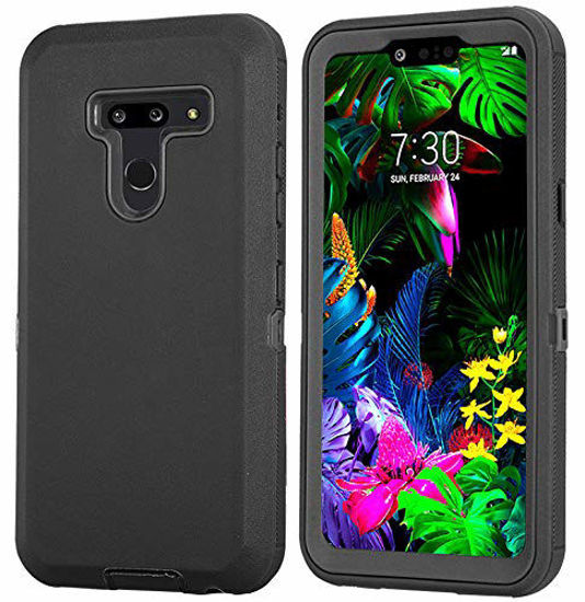 Picture of Aimoll-88 Case for LG G8/G8 ThinQ, with Built-in Screen Protector Full Body Heavy Duty Shockproof Hybrid Impact Resistant Rugged Bumper 3 in 1 Protective Cover Phone Case for LG G8 / G8 ThinQ (Black)