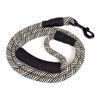 Picture of Mile High Life Mountain Climbing Nylon Dog Rope Leash with Soft Handle 4 Feet (Black White)