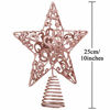 Picture of Aneco 10 Inches Christmas Tree Topper Star Decoration Metal Glittered Star Decoration for Christmas Home Decor