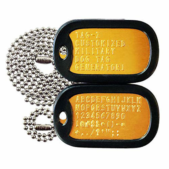 Picture of Personalized Military Dog Tags - ORANGE ALUMINUM