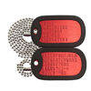 Picture of Personalized Military Dog Tags - RED ALUMINUM