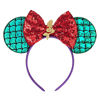 Picture of Eisyaa Mouse Ears Bow Headbands, Sequin Minnie Ears Headband Glitter Party Princess Decoration Cosplay Costume (Mermaid)