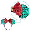 Picture of Eisyaa Mouse Ears Bow Headbands, Sequin Minnie Ears Headband Glitter Party Princess Decoration Cosplay Costume (Mermaid)