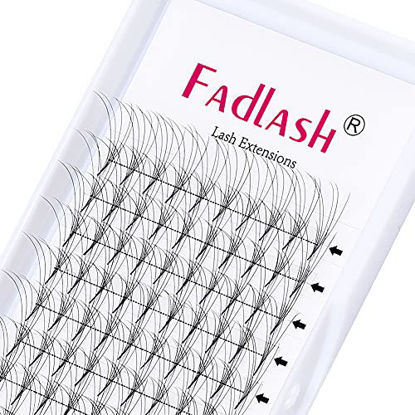 Picture of Lash Fans D Curl 0.07 14mm 5D Lash Extensions Short Stem Premade Eyelash Extensions Optinal 3D 5D Thickness 0.07 0.10mm C D Curl 8-20mm Length (5D-0.07-D, 14mm)