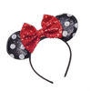 Picture of JIAHANG Mouse Ears Headband Polka Dot Sequin Bow Hair Hoop, Party Decoration Costume Headwear Hair Accessories for Women Girls