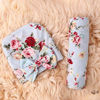 Picture of BQUBO Newborn Floral Receiving 1 Pack Blankets Newborn Baby Swaddling Hats Sleepsack Toddler Warm