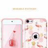 Picture of Fingic iPod Touch 7 Case, iPod Touch 6 Case Pineapple Flamingo Cute Design Shiny Glitter Bumper Hybrid Hard PC Soft Rubber Silicone Cover Anti-Scratch Shockproof Protective Case for Apple iPod 7/6/ 5