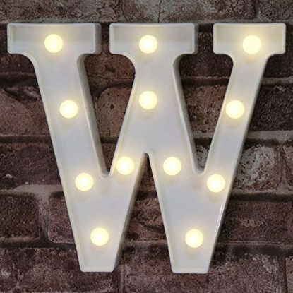 Picture of LED Marquee Letter Lights Sign, Light Up Alphabet Letter for Home Party Wedding Decoration W