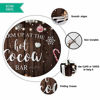 Picture of Allenjoy 5x3ft Hot Cocoa Bar Rustic Wood Photography Backdrop for Newborn Kids 1st Birthday Party Decorations Supplies Snowflake Glitter Sparkle Props Baby Shower Cake Smash Pictures Shoot Background