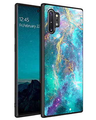 Picture of VENINGO Note 10 Plus Case,Galaxy Note 10 Plus Case,Slim Fit Glow in The Dark Shockproof Hybrid Hard PC Soft TPU Bumper Drop Protective Non Slip Case for Samsung Note 10+ Plus 5G 6.8",Green Nebula