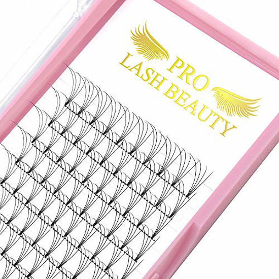 Picture of Premade Fans Eyelash Extensions 4D-C-0.10-12 Short Stem Premade Volume Eyelash Extensions .07 .10 C D Curl Pre made Lash Fans 9 to 20 mm Volume Lash Extensions (4D-C-0.10,12mm)