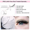 Picture of Premade Fans Eyelash Extensions 4D-C-0.10-12 Short Stem Premade Volume Eyelash Extensions .07 .10 C D Curl Pre made Lash Fans 9 to 20 mm Volume Lash Extensions (4D-C-0.10,12mm)