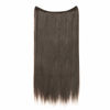 Picture of Halo Hair Extensions Dark Brown Straight Synthetic Hair Piece Short 16 Inch 3.6 Oz Invisible Wire Headband for Women Heat Resistant Fiber No Clip SARLA