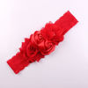 Picture of Shabby Lace Chic Flower Baby Girls Headband Hair Flower Headband for Baby, Watermelon Red+red, One Size