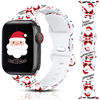 Picture of Christmas Watch Band Compatible with Apple Watch Band 42mm 44mm 45mm iWatch SE Series 7 6 5 4 3 2 1, Santa Claus Strap Wristband, Soft Sport Replacement Strap Band for Girls