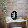 Picture of Light up Black Alphabet Marquee Letters Sign LED Letter Lights for Home Bar Festival Birthday Party Wedding Decorative (Black Letter O)