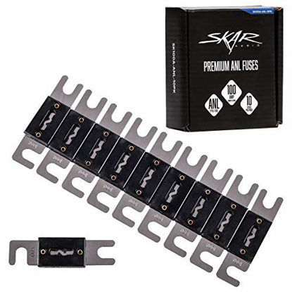 Picture of Skar Audio 100 Amp Nickel Plated ANL Fuses (10 Pack) - SK100A-ANL-10PK