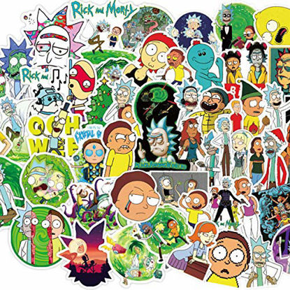 Picture of BATTER 100pcs Laptop Sticker Waterproof Vinyl Stickers Car Sticker Motorcycle Bicycle Luggage Decal Graffiti Patches Skateboard Water Bottle Sticker (Rick and Morty 2)