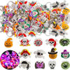 Picture of DERAYEE Halloween LED Rings for Kids, 50Pcs Light Up Ring Toys Halloween Party Favors Flash Finger Lights Glow in The Dark Treats Goodie Bag Fillers