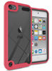 Picture of CoverON Heavy Duty Full Body EOS Series for iPod Touch 7th / 6th / 5th Generation Case, Clear Back Matted Pink Trim