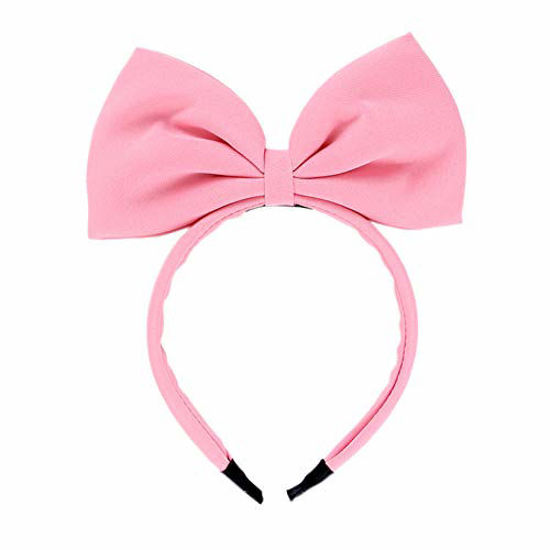 Picture of Women Big Bows Headbands Bow Headband Hairbands for Women Girls Bow Hair Hoop Birthday Halloween Christmas Party Costume Accessories Gifts Pink 1Pcs