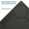 Picture of HTM-201 Black Silicone Repair Mat Heat Resistant Magnetic Electronic Repair Mat ESD Mat for Soldering, Electronics, Computer Repair Etc