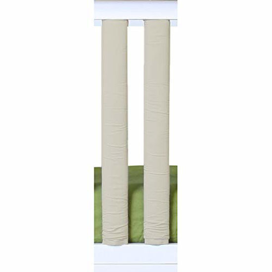 Picture of Pure Safety Vertical Crib Liners in Sage/Khaki Cotton 2 Pack