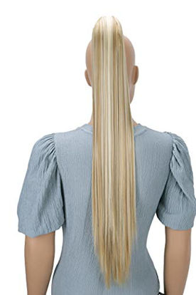 Picture of PRETTYSHOP Hairpiece Ponytail Clip on Extension Long hair smooth Heat-Resisting 27" blond mix # 27H613 H166