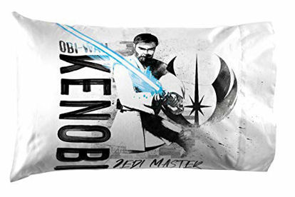 Picture of Jay Franco Star Wars Clone Wars Jedi No Jedi 1 Single Reversible Pillowcase - Kids Super Soft Bedding Featuring Ahsoka Tano & OBI-Wan Kenobi (Official Star Wars Product)