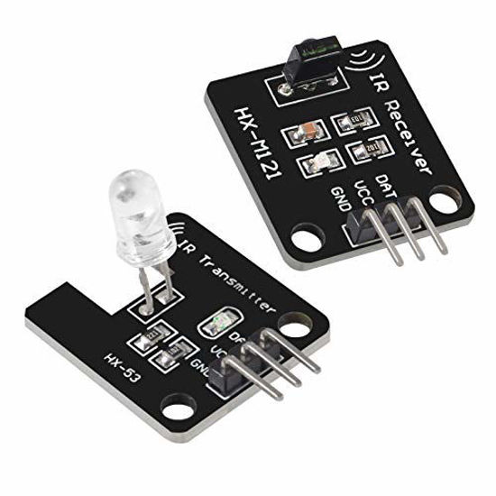 Picture of Dorhea 4Pcs Digital 38khz Ir Receiver Sensor Module + 4Pcs 38khz Ir Transmitter Sensor Module Kit for Ardu ino Electronic Building Block