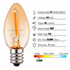 Picture of Night Light Bulbs, Emotionlite Amber LED C7 Bulb, 4W 5W 6W 7W Equivalent, E12 Candelabra Base, Salt Lamp and Nightlight Replacement Bulb, 0.5W, Amber Yellowish 2200K, 50LM, Amber, 4 Pack