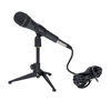 Picture of Universal Adjustable Desk Microphone Stand Portable Foldable Tripod MIC Tabletop Stand with Small Plastic Microphone Clip Such as Sm57 Sm58 Sm86 Sm87