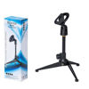 Picture of Universal Adjustable Desk Microphone Stand Portable Foldable Tripod MIC Tabletop Stand with Small Plastic Microphone Clip Such as Sm57 Sm58 Sm86 Sm87