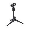 Picture of Universal Adjustable Desk Microphone Stand Portable Foldable Tripod MIC Tabletop Stand with Small Plastic Microphone Clip Such as Sm57 Sm58 Sm86 Sm87